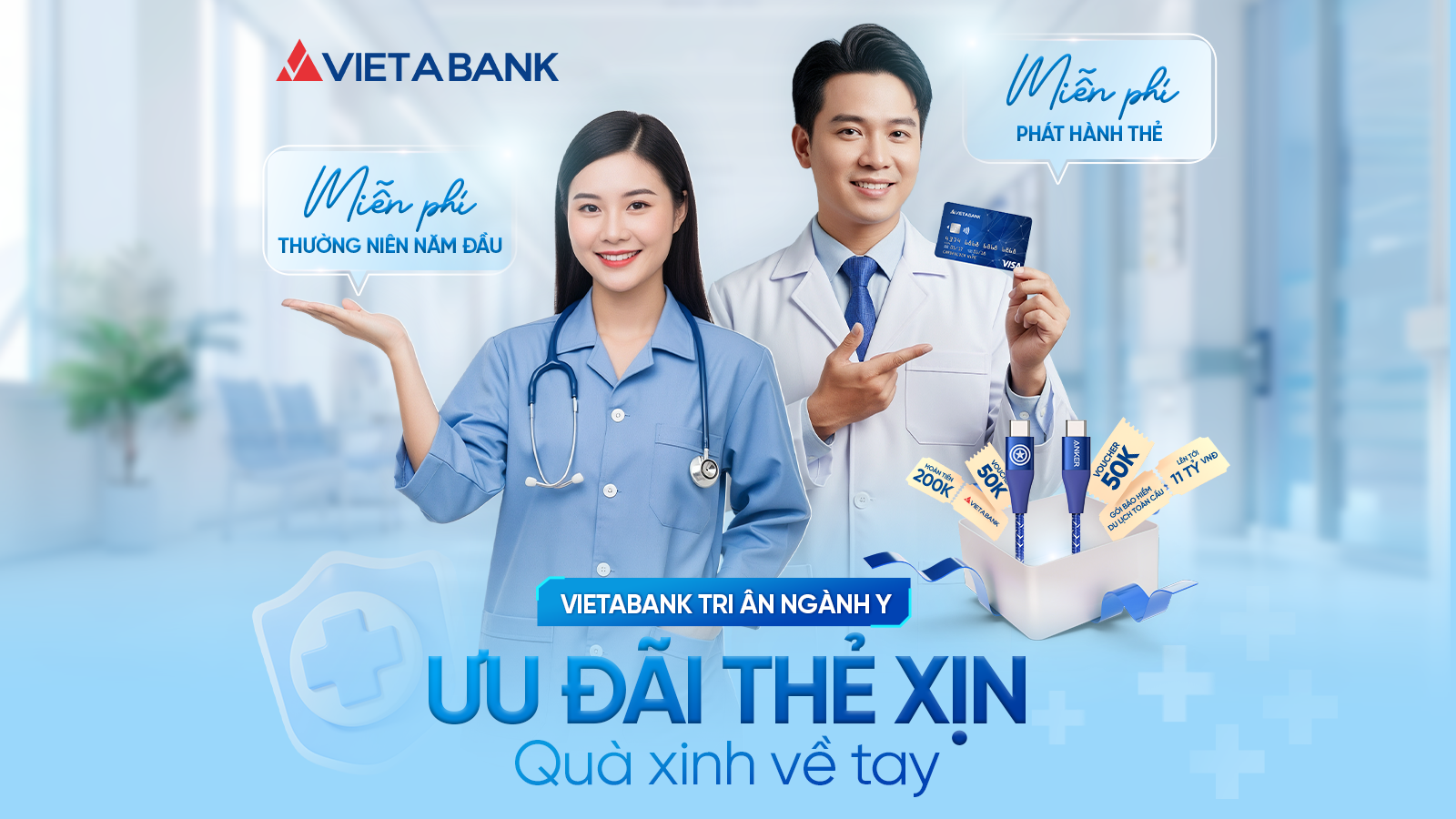 Thẻ tín dụng VIETABANK – Đồng hành cùng Ngành Y