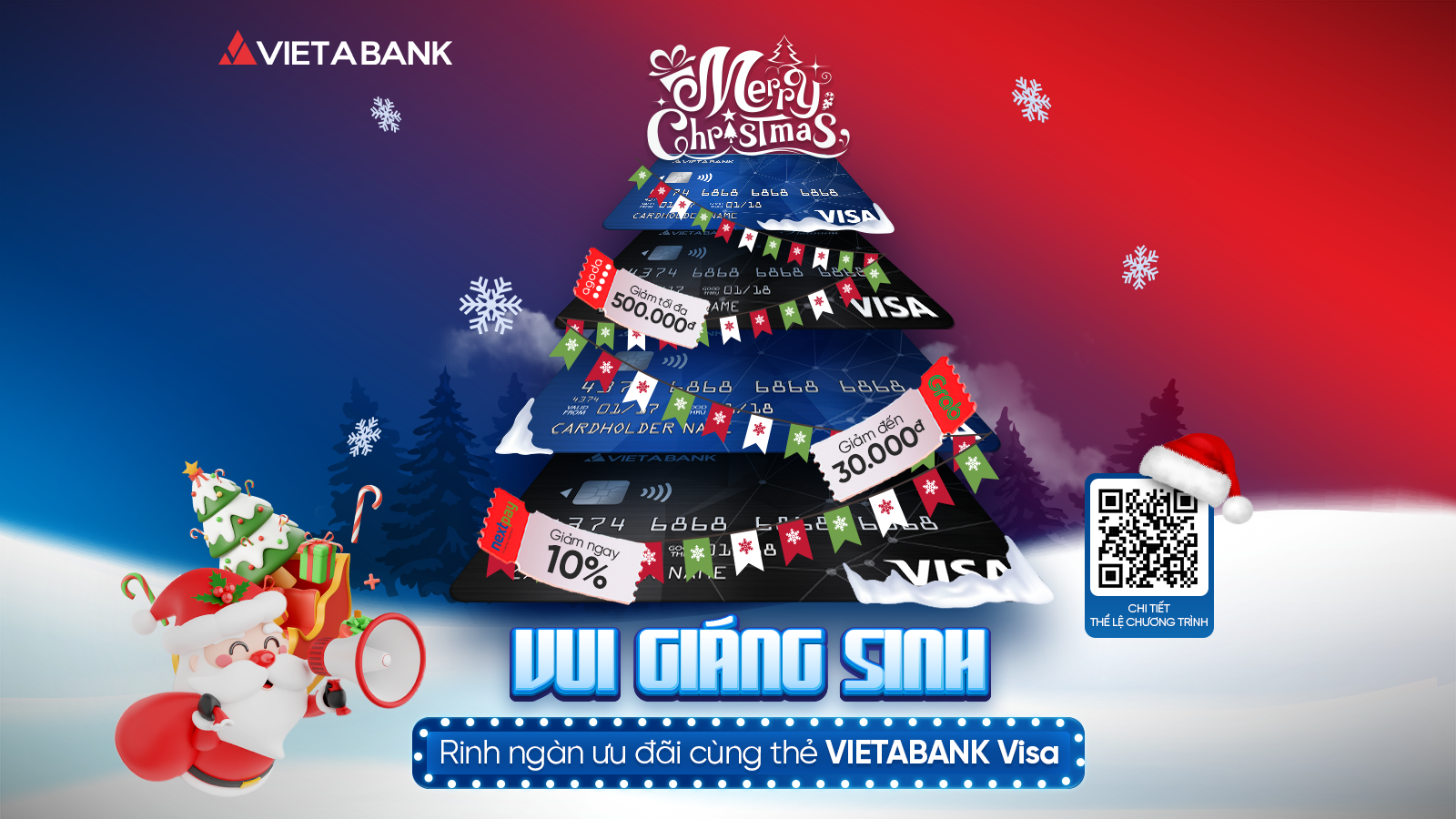 VUI GIÁNG SINH – RINH NGÀN ƯU ĐÃI CÙNG THẺ VIETABANK VISA