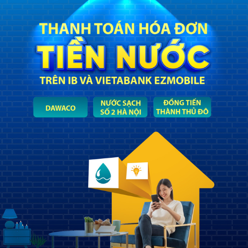 Thanh toán hóa đơn tiền nước thuận tiện cùng VietABank