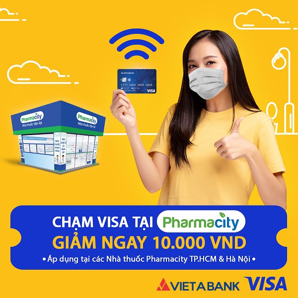 Giảm ngay 10.000 VNĐ khi thanh toán với thẻ Visa VietABank