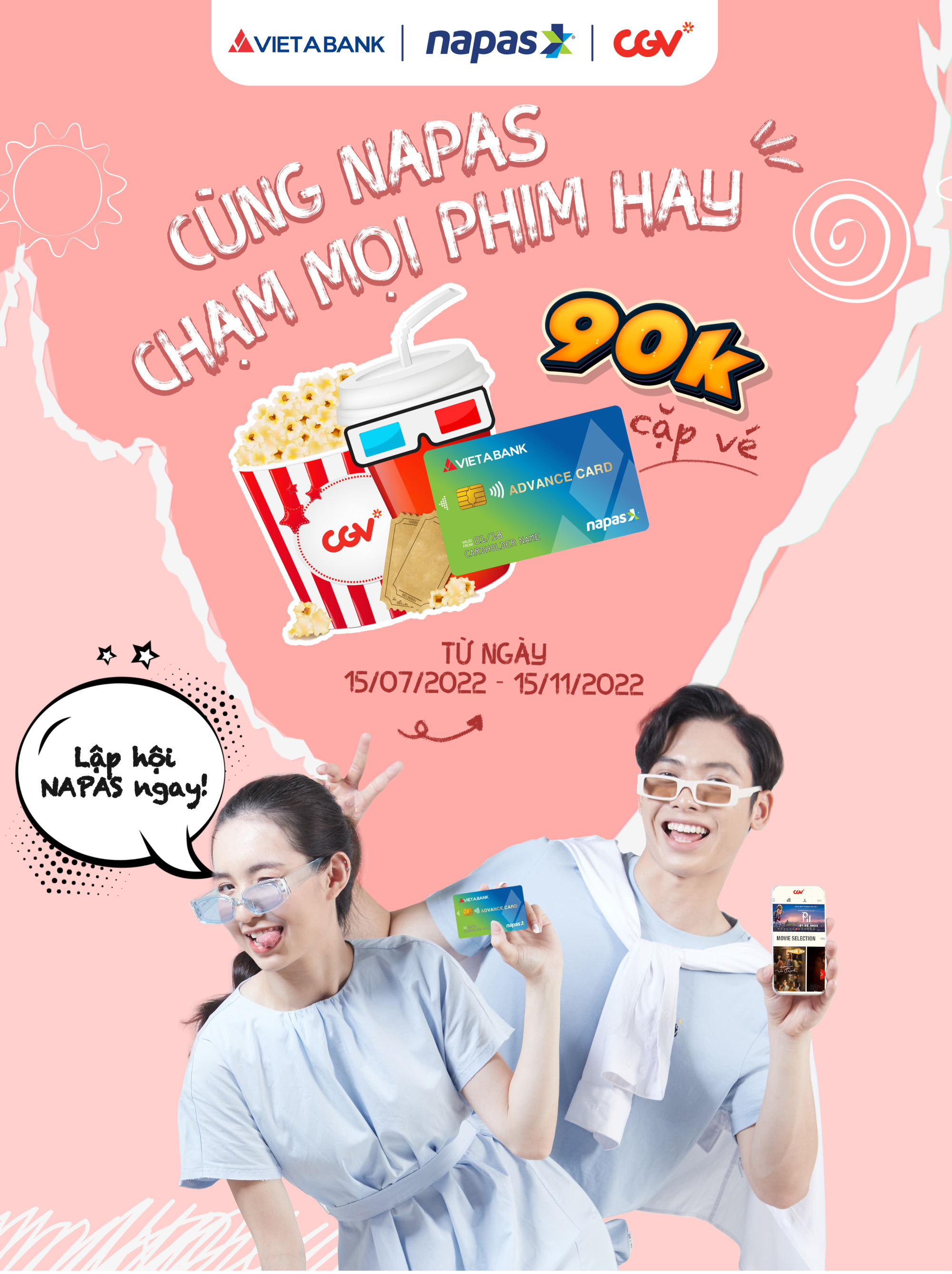 QỤET THẺ CHIP CHỌN PHIM - ĐẮM CHÌM CÙNG NAPAS