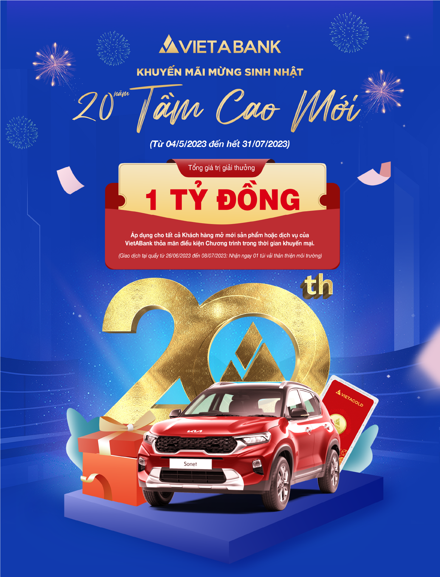 Chương trình chào mừng 20 năm thành lập VietABank - 20 năm TẦM CAO MỚI