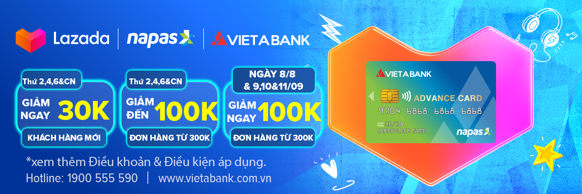 Chọn thẻ Việt Á, Ưu đãi ngập tràn trên Lazada