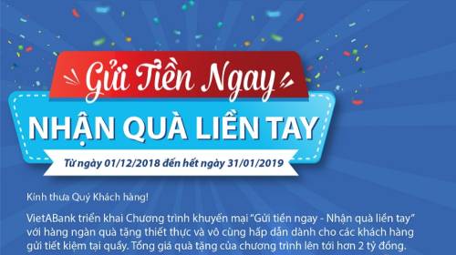 GỬI TIỀN NGAY NHẬN QUÀ LIỀN TAY