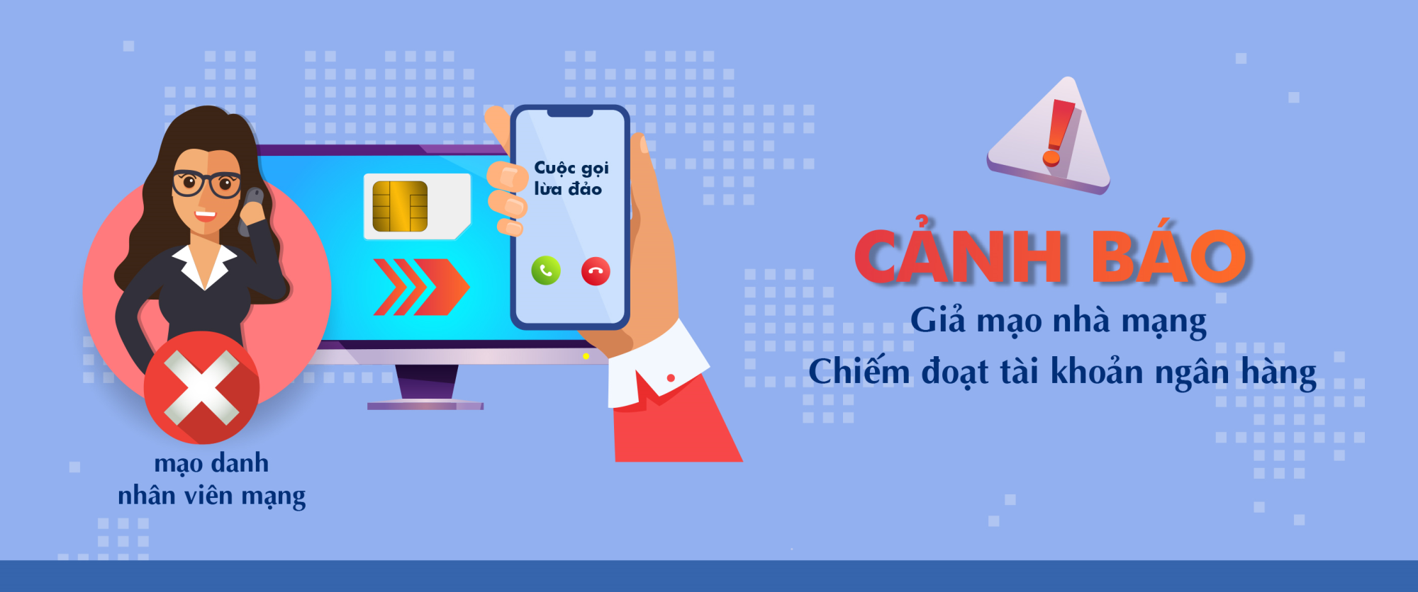 Cảnh báo Giả mạo nhà mạng - Chiếm đoạt tài khoản ngân hàng.