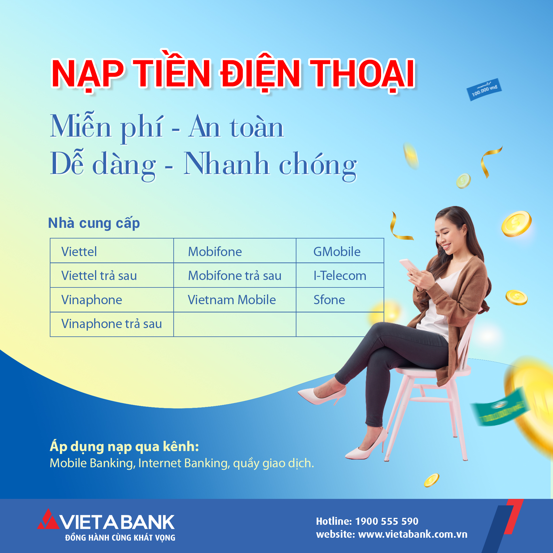 Dịch vụ Nạp tiền điện thoại