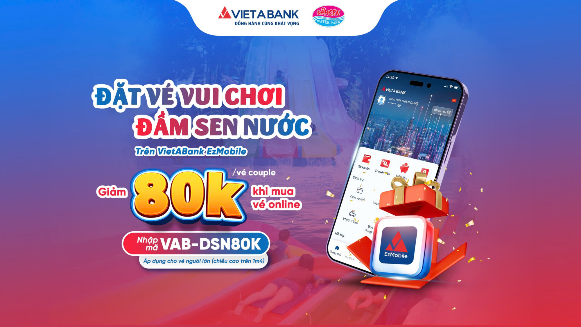 THỎA SỨC VUI CHƠI TẠI ĐẦM SEN NƯỚC VỚI ƯU ĐÃI ĐẶC BIỆT CÙNG VIETABANK