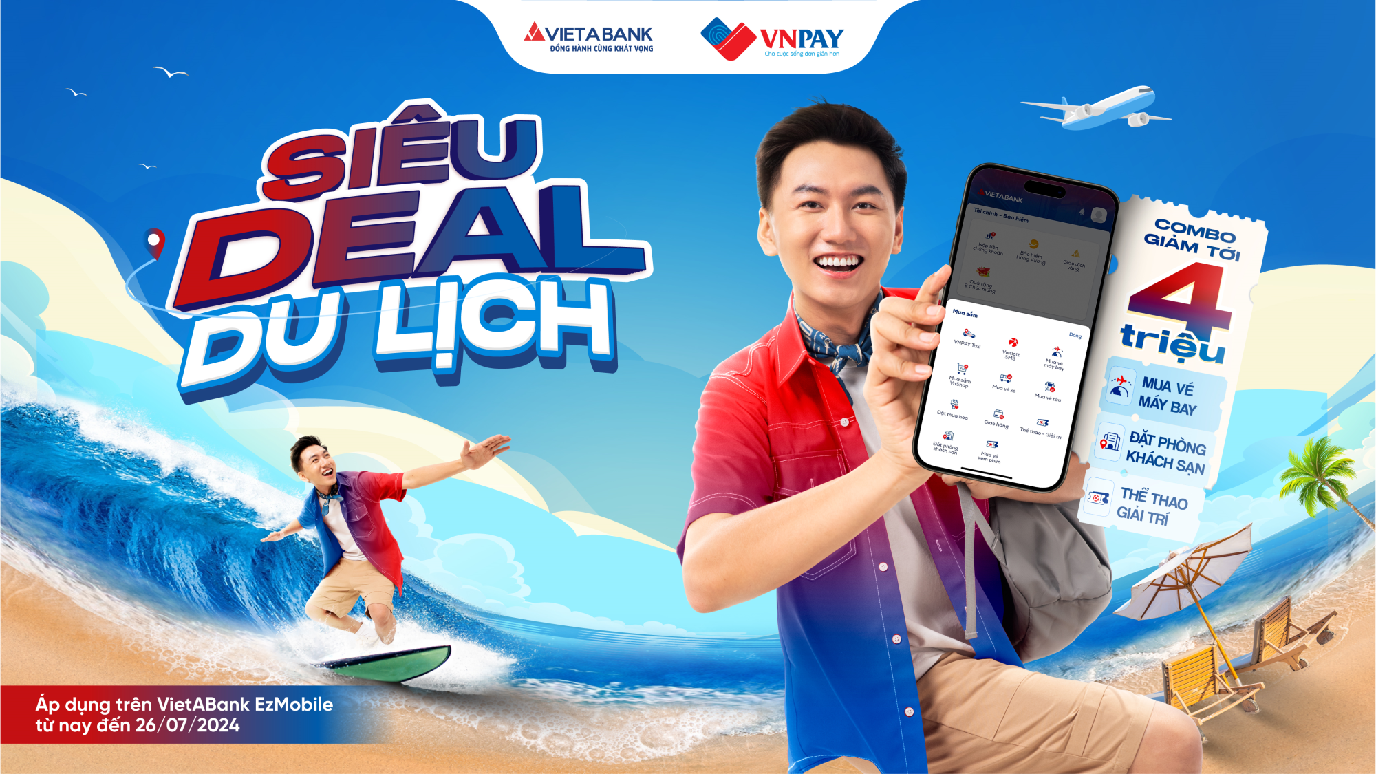 HÈ THẢNH THƠI - RƯỚC DEAL HỜI GIẢM ĐẾN 2 TRIỆU TRÊN VIETABANK EZMOBILE 