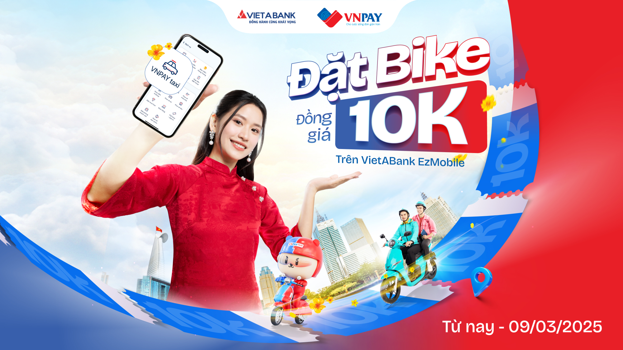 ĐẶT BIKE BÙNG NỔ SIÊU DEAL ĐỒNG GIÁ 10K TRÊN VIETABANK EZMOBILE