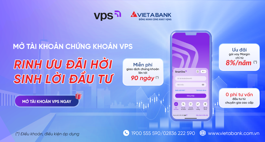 Khởi hành trình đầu tư thịnh vượng, mở tài khoản chứng khoán VPS dễ dàng qua VIETABANK