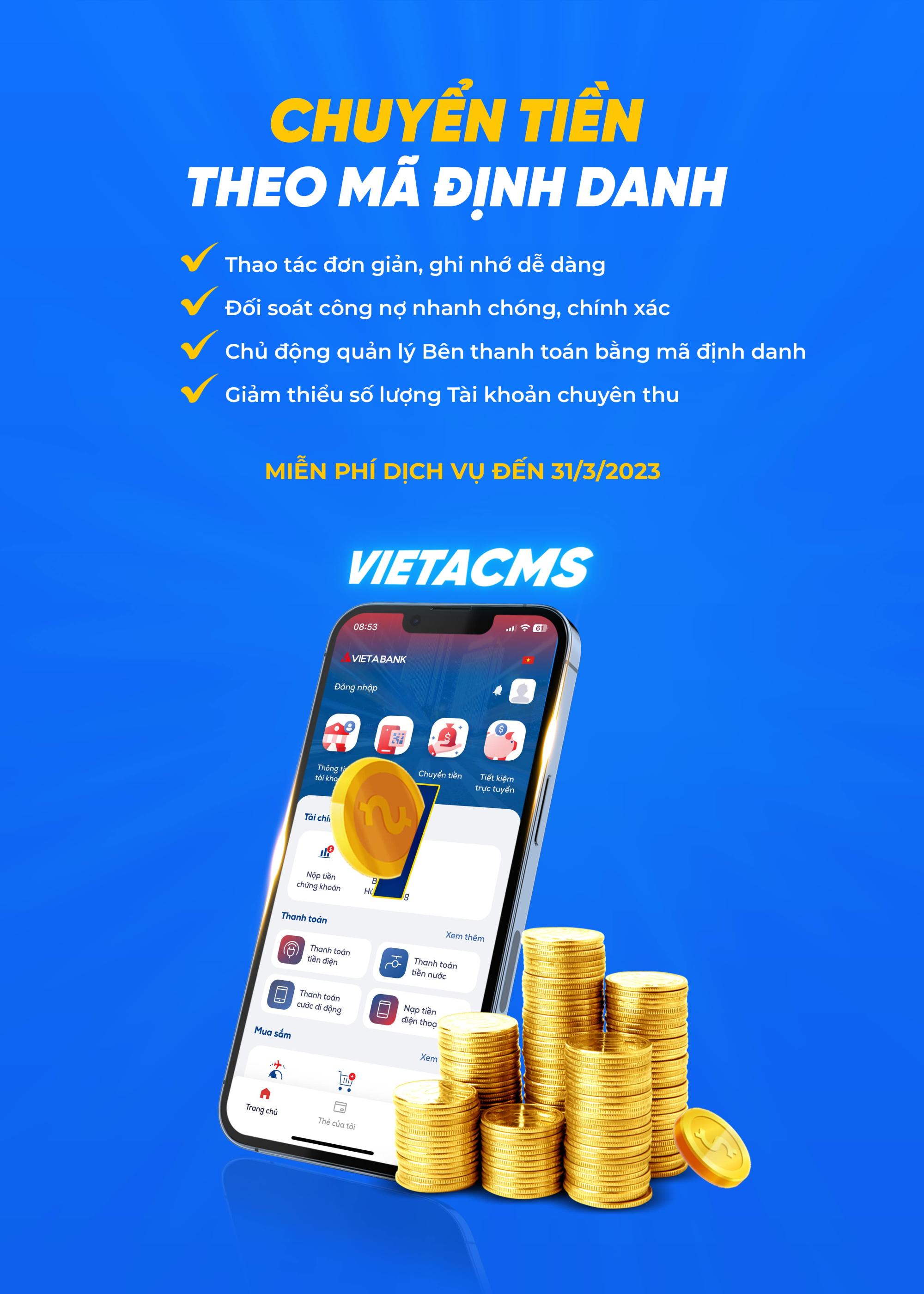 VietABank ra mắt dịch vụ chuyển tiền theo mã định danh